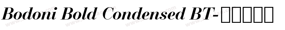 Bodoni Bold Condensed BT字体转换